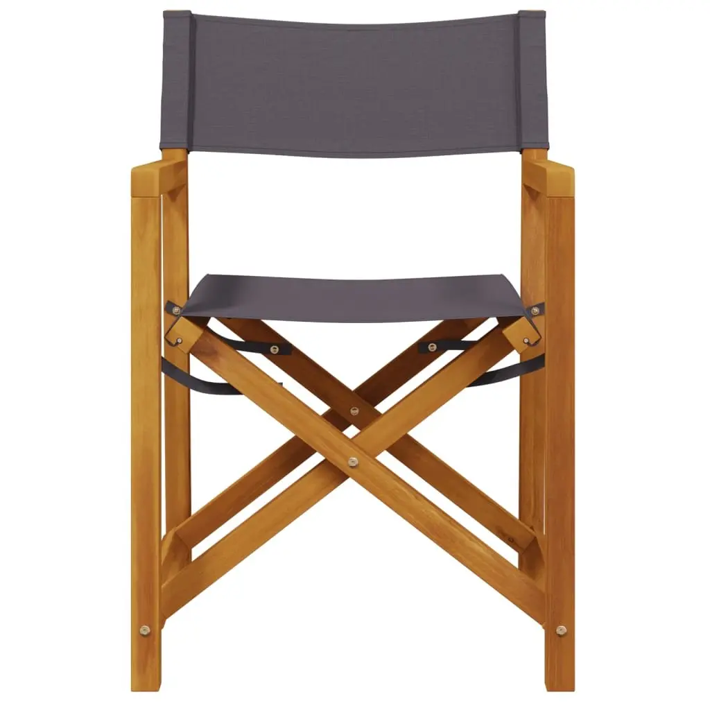 Folding Garden Chairs Set of 4 Outdoor Use Grey Fabric