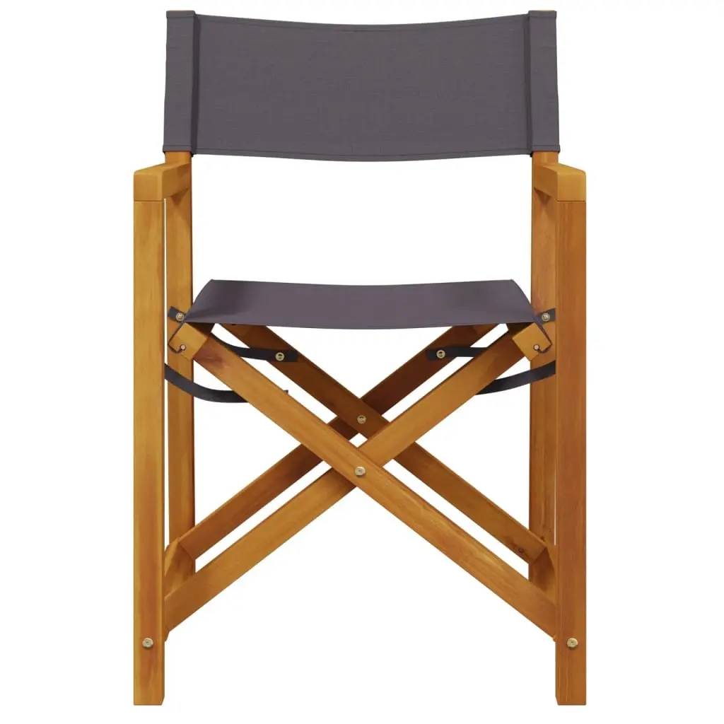 Folding Garden Chairs Set of 6 for Outdoor Use Grey Fabric