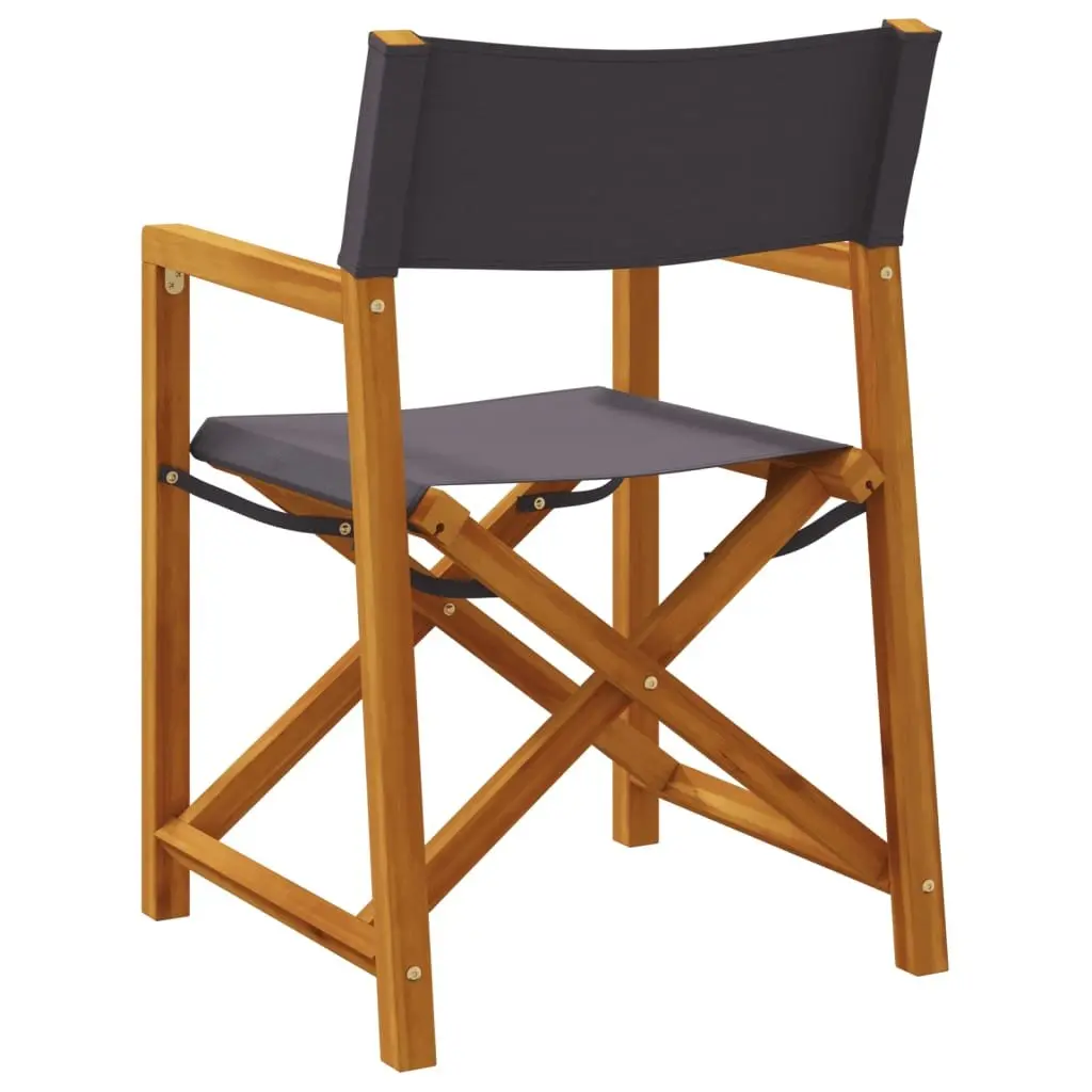 Folding Garden Chairs Set of 6 for Outdoor Use Grey Fabric