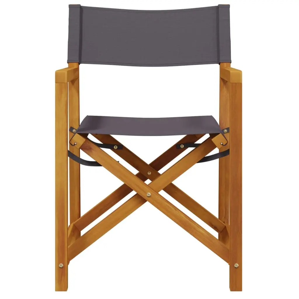 8 Piece Outdoor Garden Chairs Set Dark Grey Fabric Folding Style for Camping and Balcony