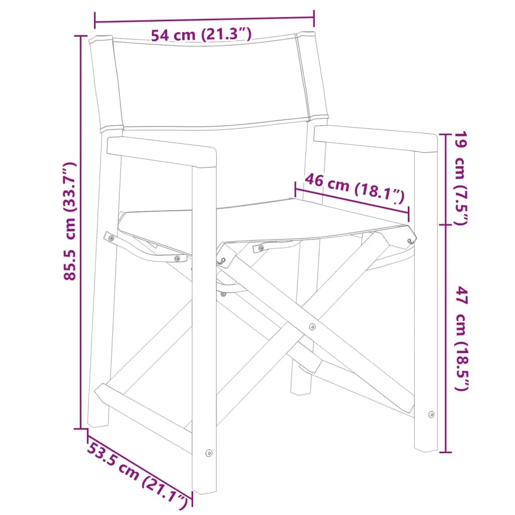 8 Piece Outdoor Garden Chairs Set Dark Grey Fabric Folding Style for Camping and Balcony
