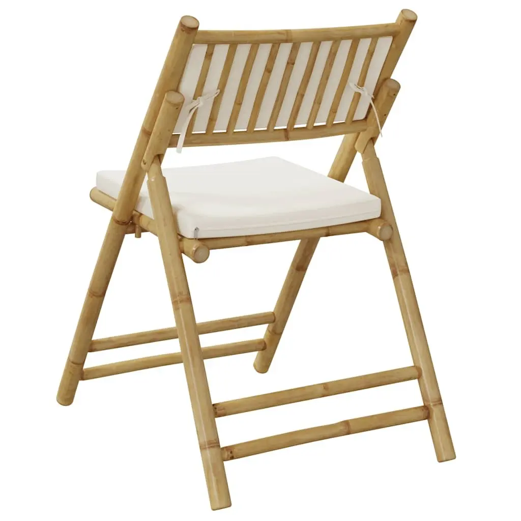 Folding Bistro Chairs Outdoor Use 4 Piece Set with Cushions