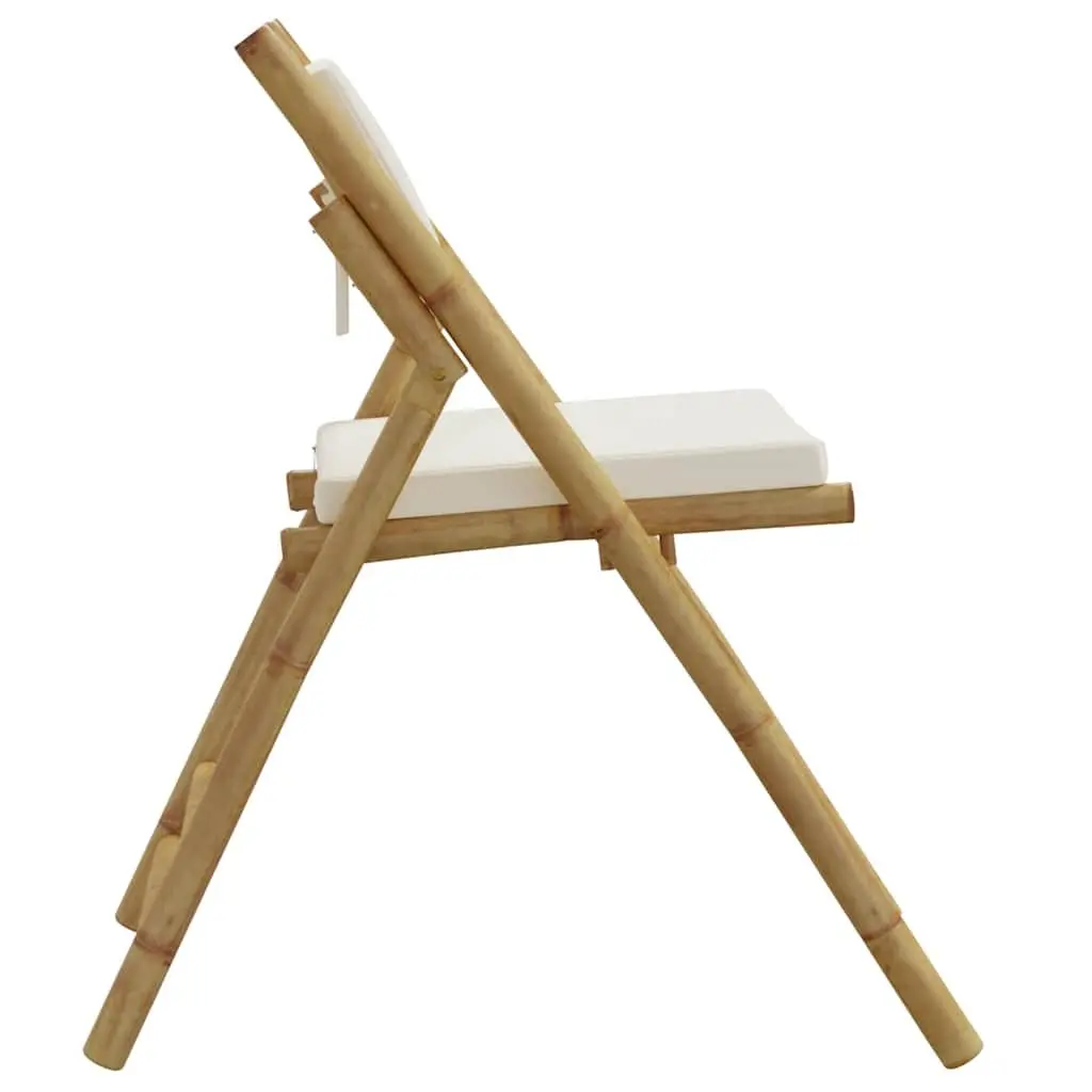 Folding Bistro Chairs Outdoor Use 4 Piece Set with Cushions