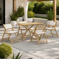 5-Piece Bamboo Outdoor Bistro Set Specifications