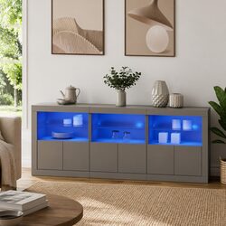 White Sideboard with Dimensions 181.5 x 37 x 67 cm