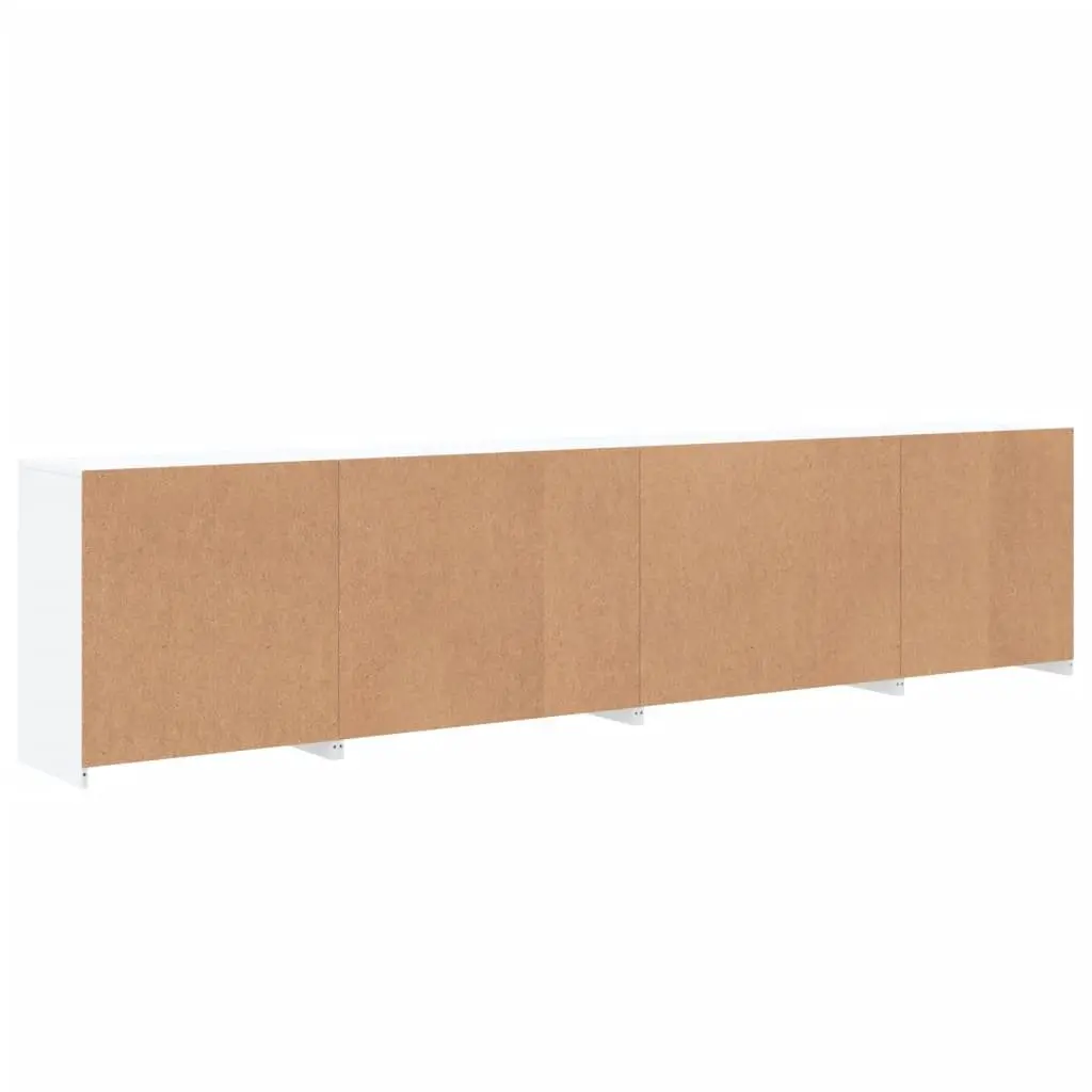 White Sideboard for Living Room with RGB LED Lights 283 x 37 x 67 cm
