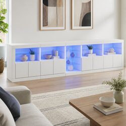 Specifications of the White Sideboard with RGB LED Lights