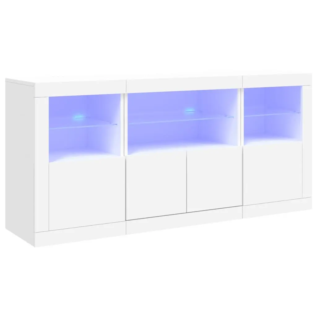 White Sideboard with RGB Lighting 142.5x37x67cm