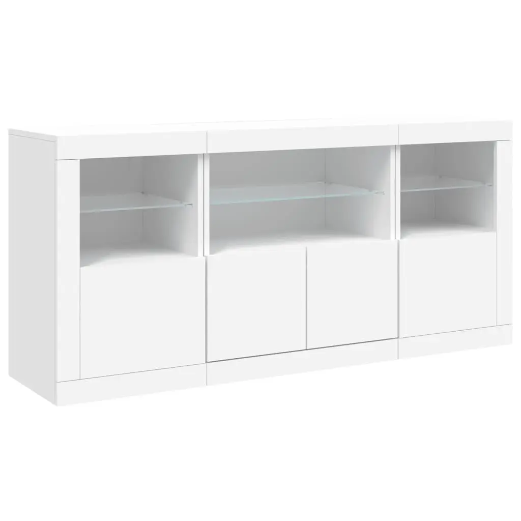 White Sideboard with RGB Lighting 142.5x37x67cm