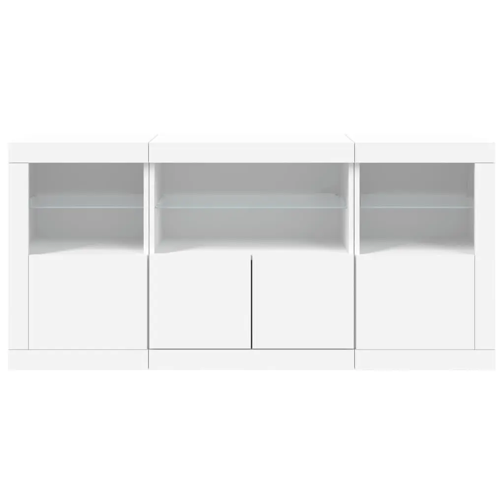 White Sideboard with RGB Lighting 142.5x37x67cm