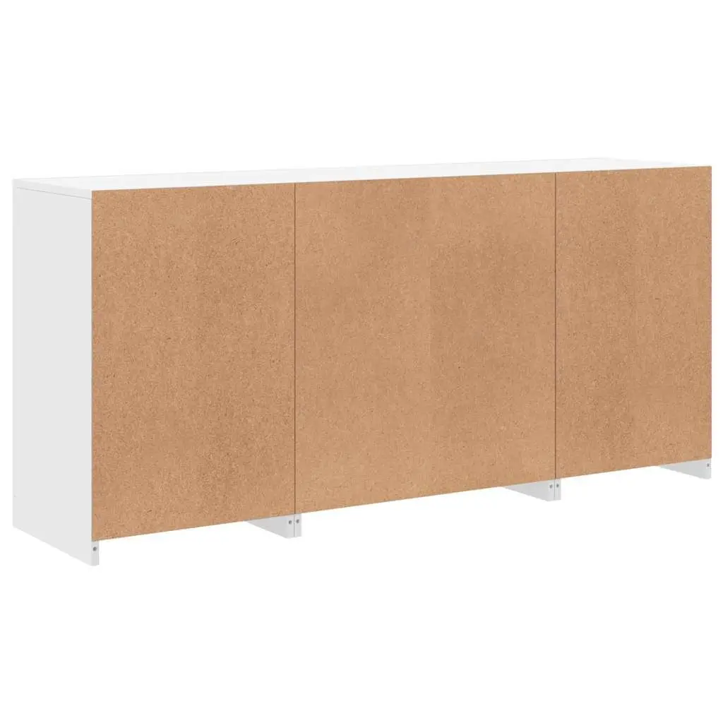 Storage Cabinet Sideboard for Hallway RGB LED Lights White 1425x37x67cm
