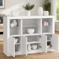 Specifications of 3-Piece White RGB LED Sideboards