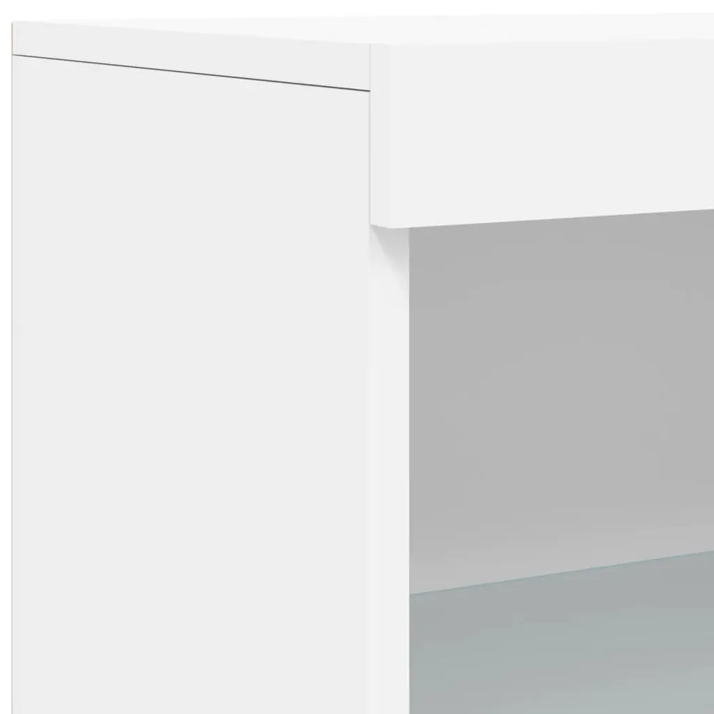 White Sideboard Cabinet for Hallway with RGB LED Lights 1815 x 370 x 1000 mm
