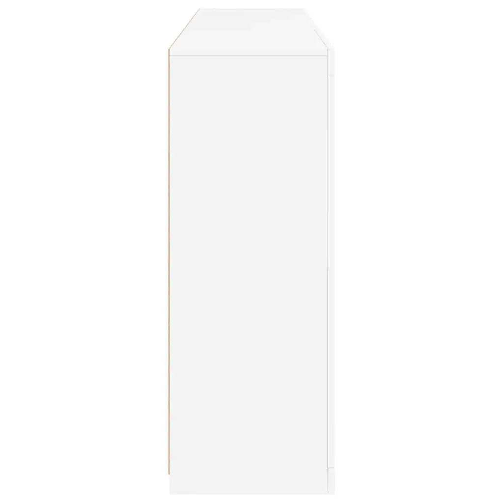 RGB LED White Sideboard Cabinet