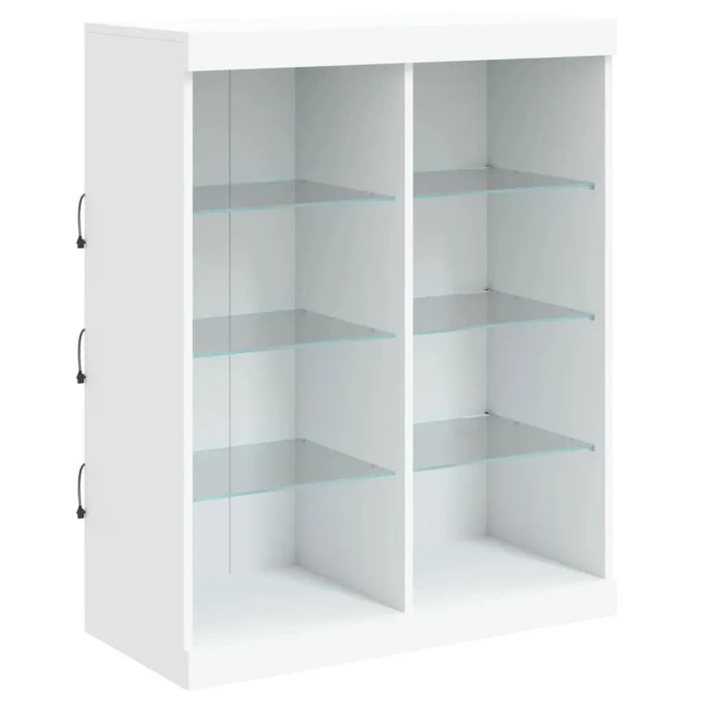 Sideboard Cabinet for Hallway with RGB LED Lights 202 cm White