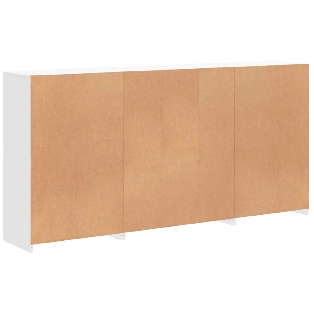 Sideboard Cabinet for Hallway with RGB LED Lights 202 cm White