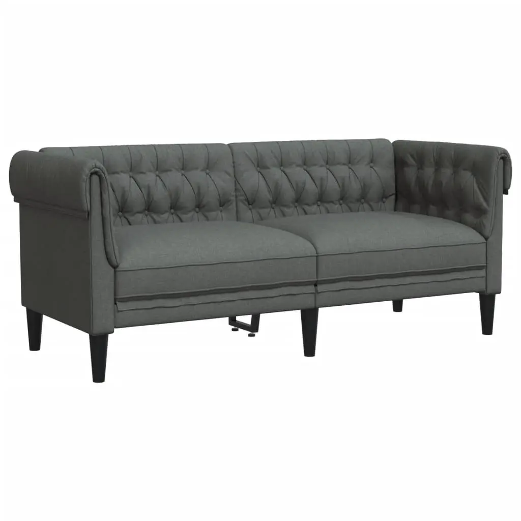 2-Piece Grey Fabric Sofa Set
