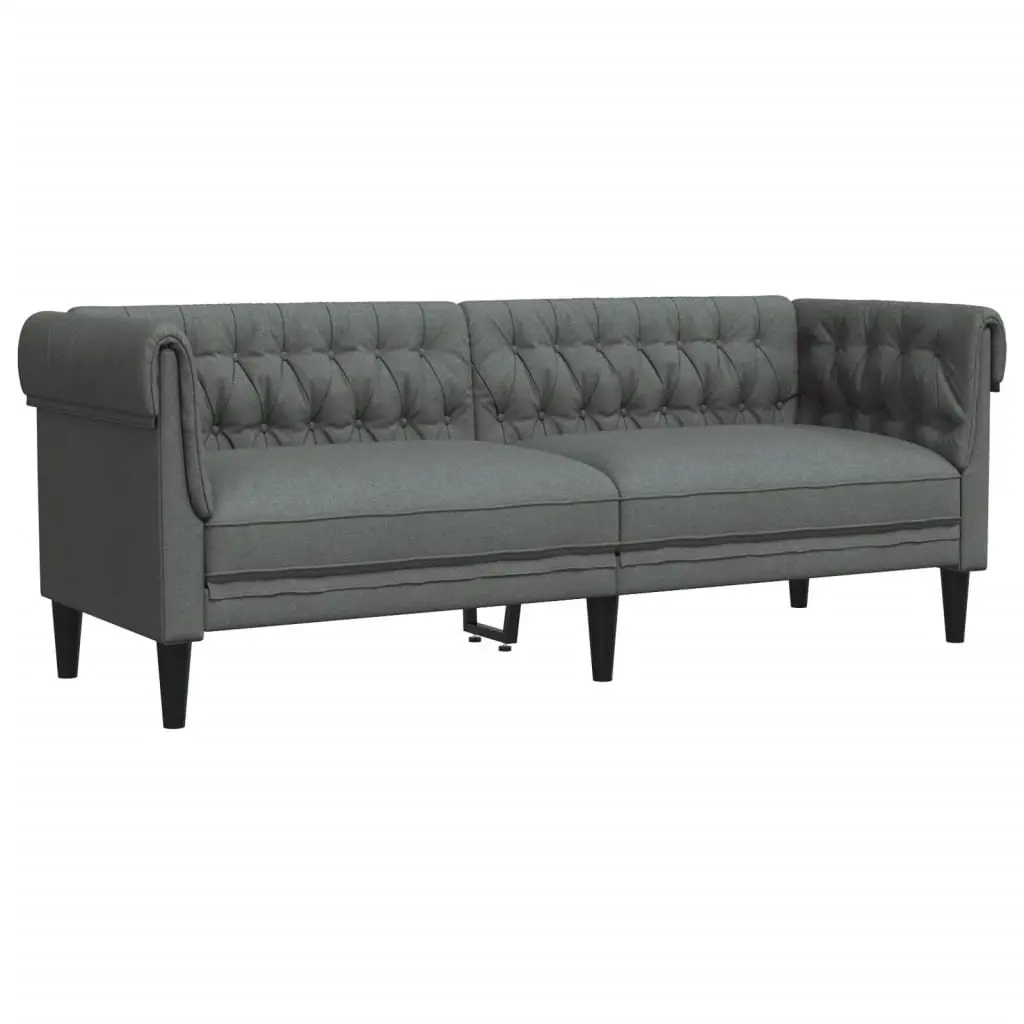 2-Piece Grey Fabric Sofa Set