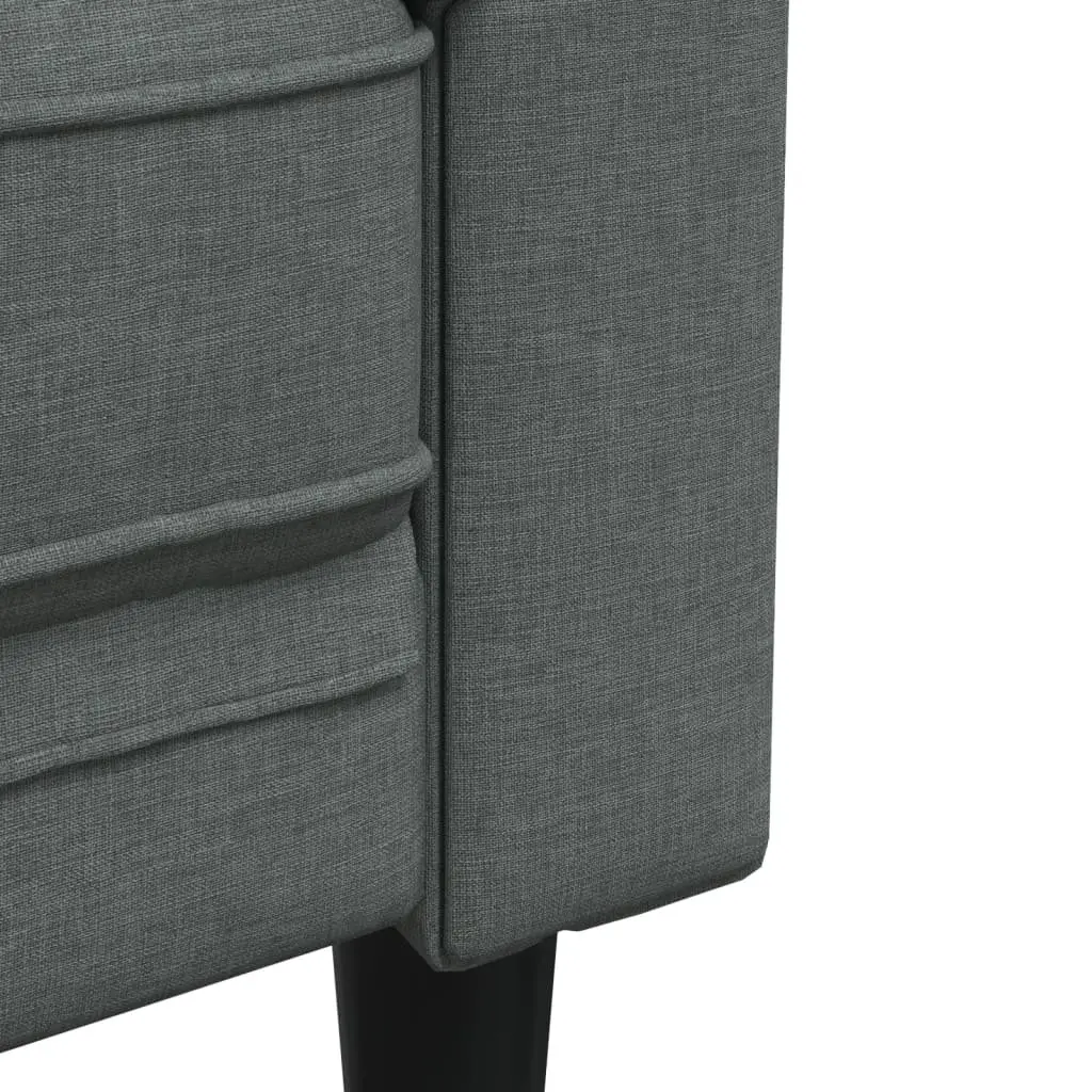 2-Piece Grey Fabric Sofa Set