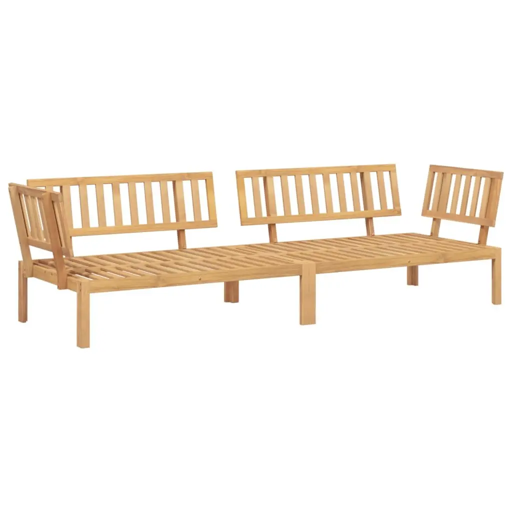 Outdoor Sectional Corner Sofa 2 pcs Solid Wood Garden Patio Lounge Seating