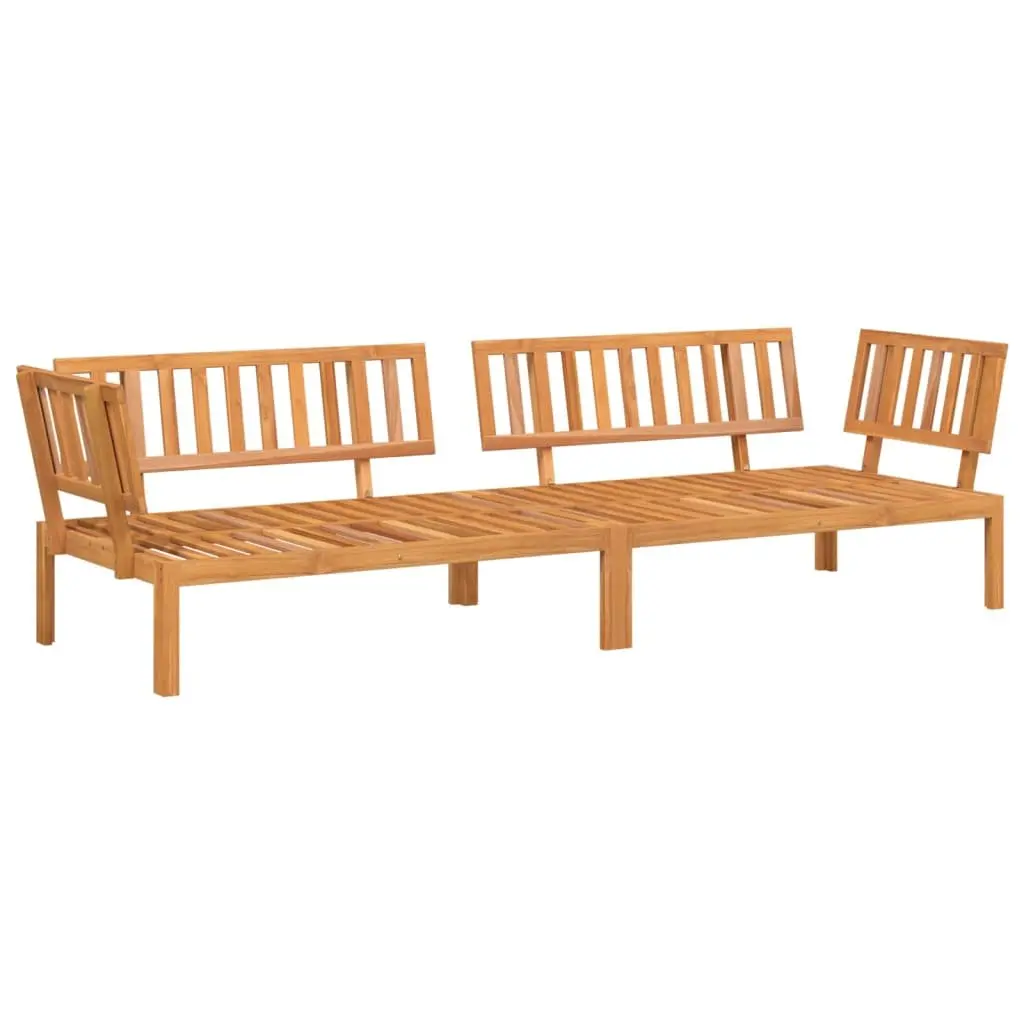 Outdoor Sectional Sofa Corner Set 2 pc Garden Pallet Furniture Solid Acacia Wood