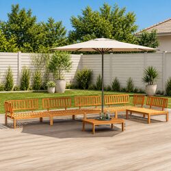 Dimensions and Details of 6-Piece Outdoor Sectional Sofa Set