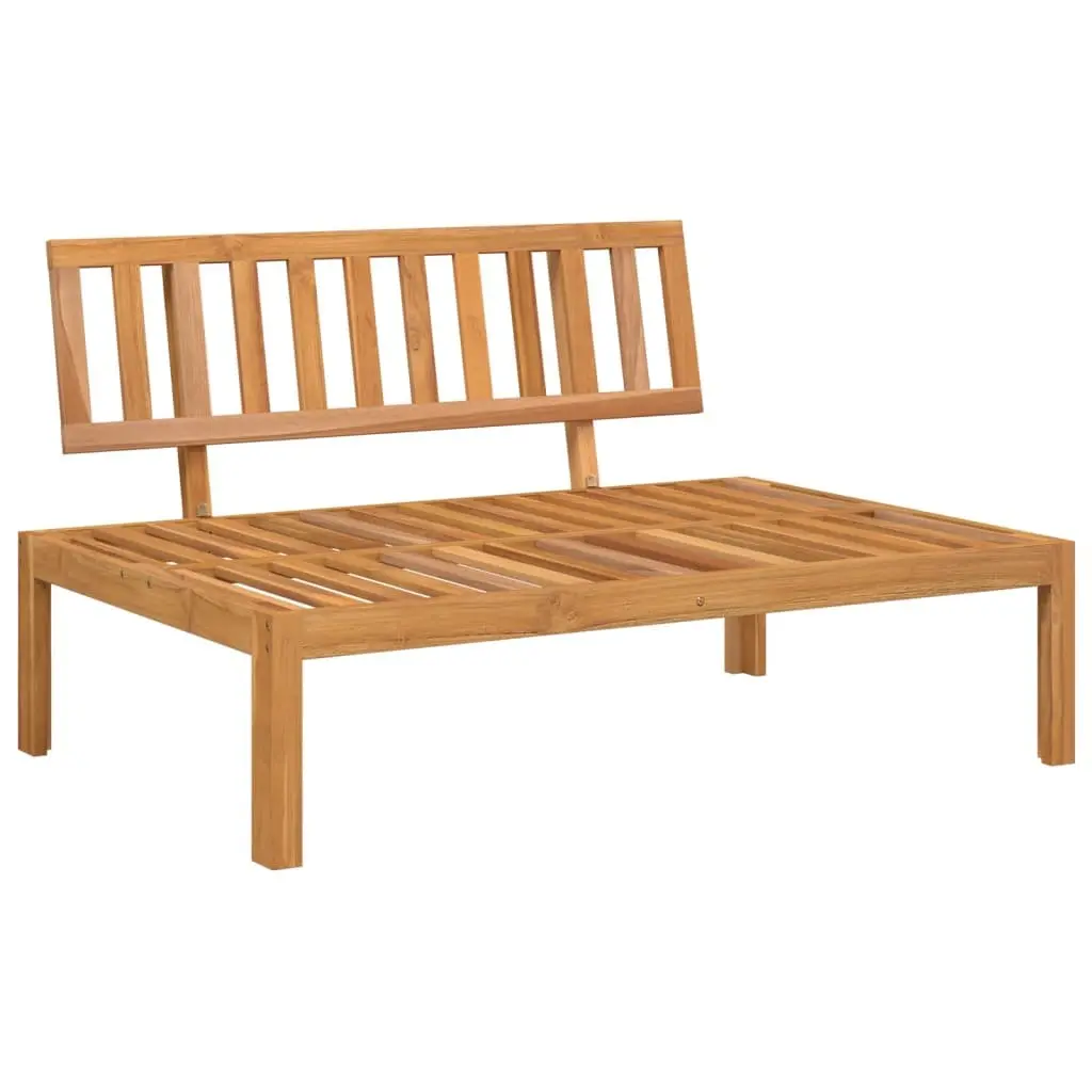 Garden Pallet Middle Sofas with Cushions 2pc Outdoor Seating Wood Lounge Set