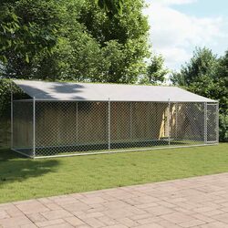 Specifications of Grey Dog Cage with Roof and Door 6x2x2m