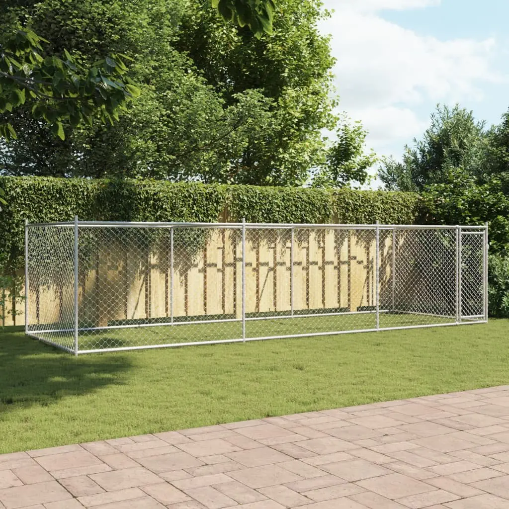 Pet Enclosure with Heavy-Duty Grey Steel Mesh