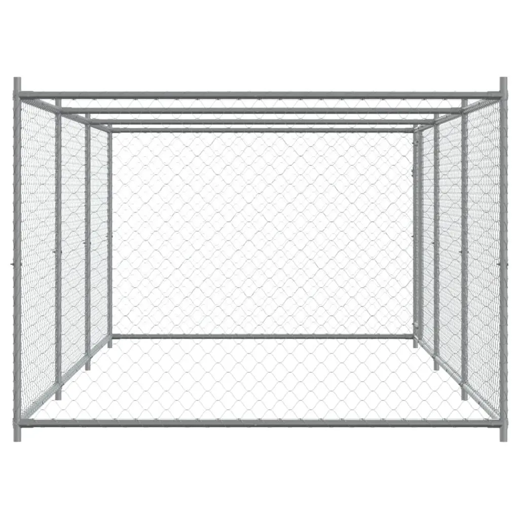 Pet Enclosure with Heavy-Duty Grey Steel Mesh
