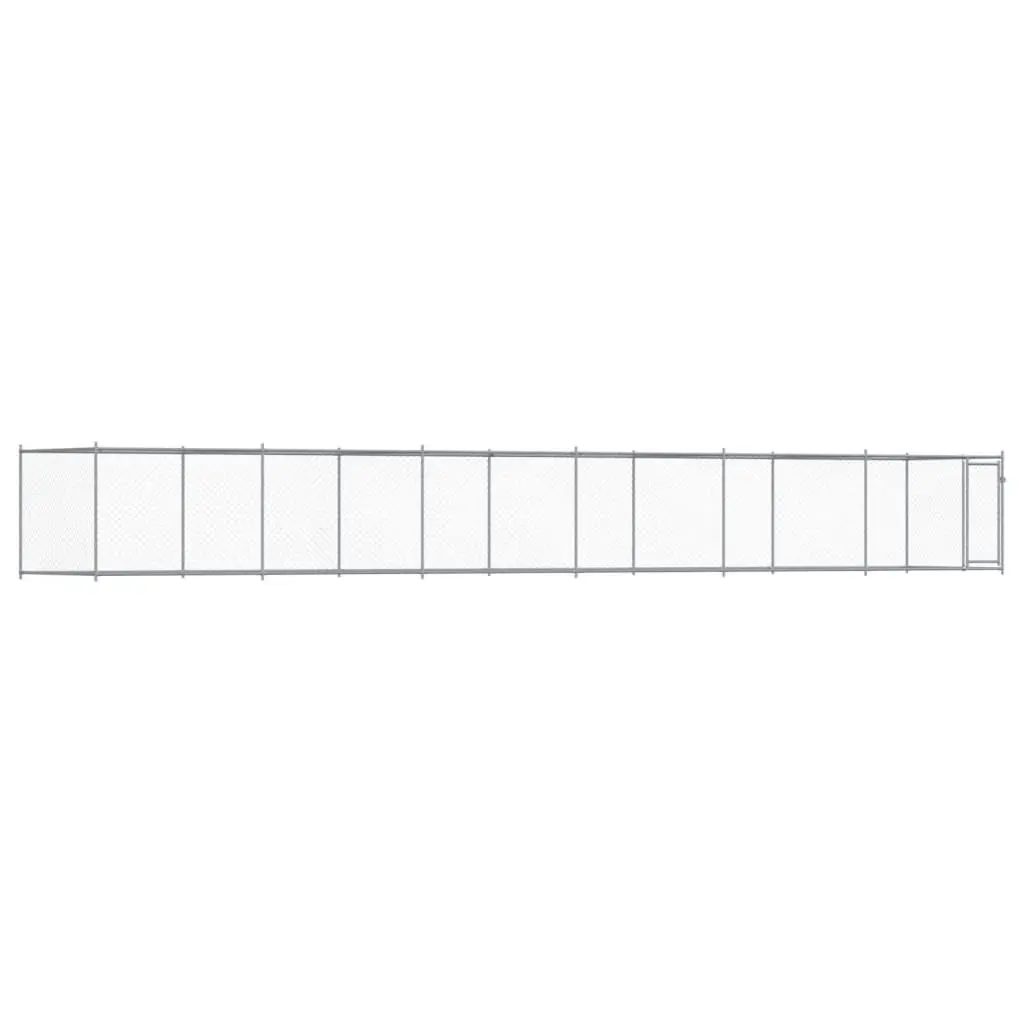 Dog Cage Pen for Outdoor Use 12 x 2 x 1.5 m Grey Galvanised Steel