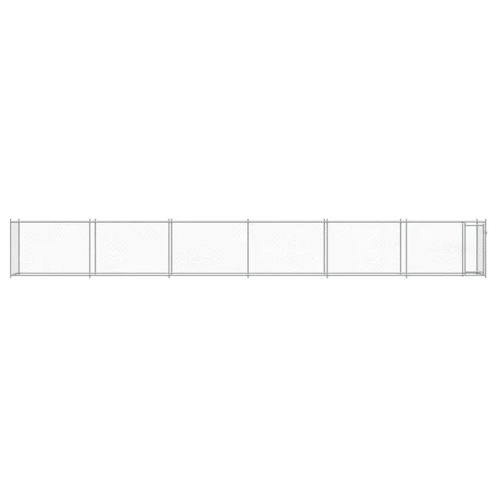 Dog Cage Pen for Outdoor Use 12 x 2 x 1.5 m Grey Galvanised Steel