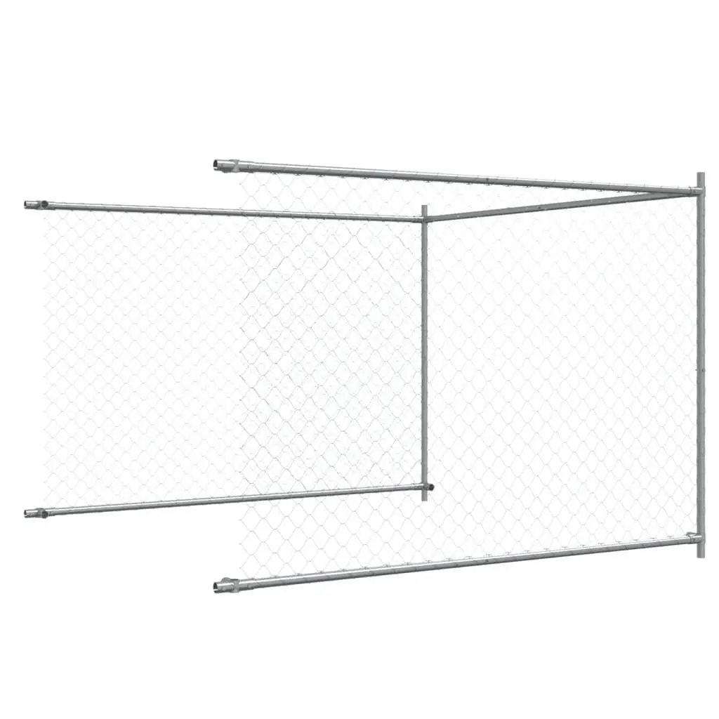 Dog Cage Pen for Outdoor Use 12 x 2 x 1.5 m Grey Galvanised Steel