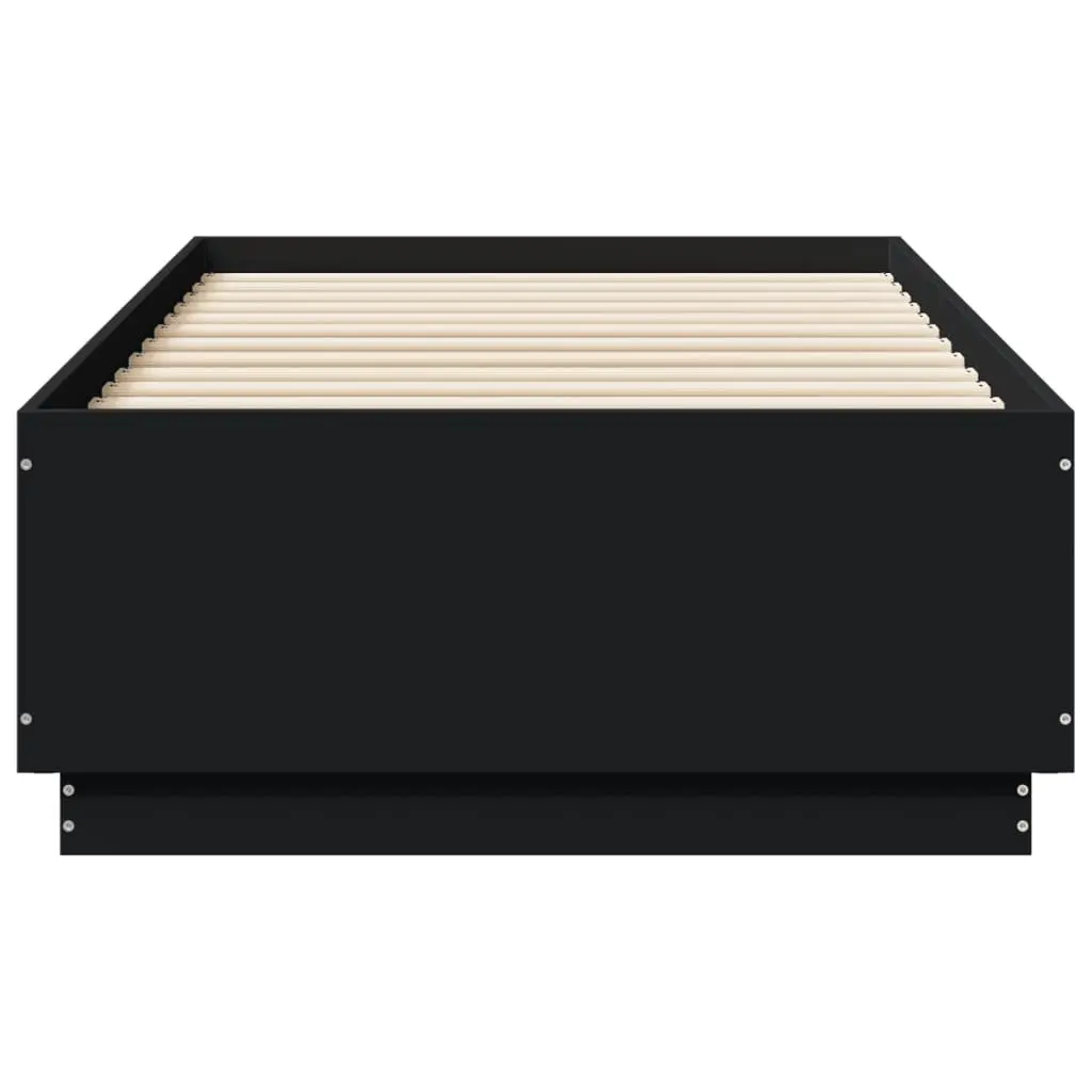 90x190 cm Engineered Wood Bed Frame with Slatted Base