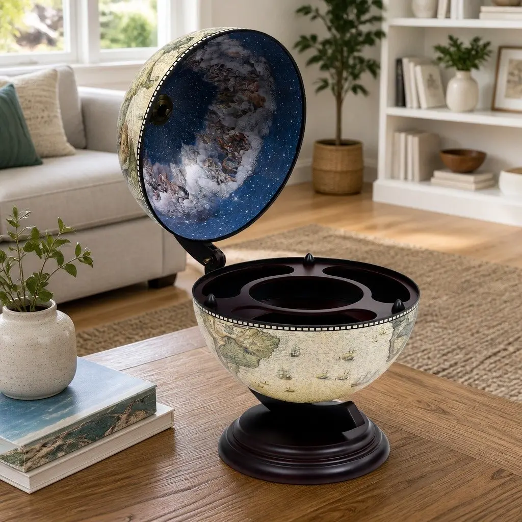 Green Globe Bar Storage Cabinet