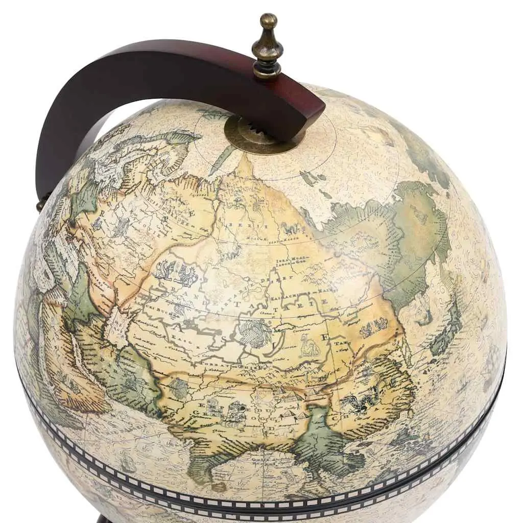 Tabletop Globe Bar Cabinet Rotating Storage Green Decor Display
