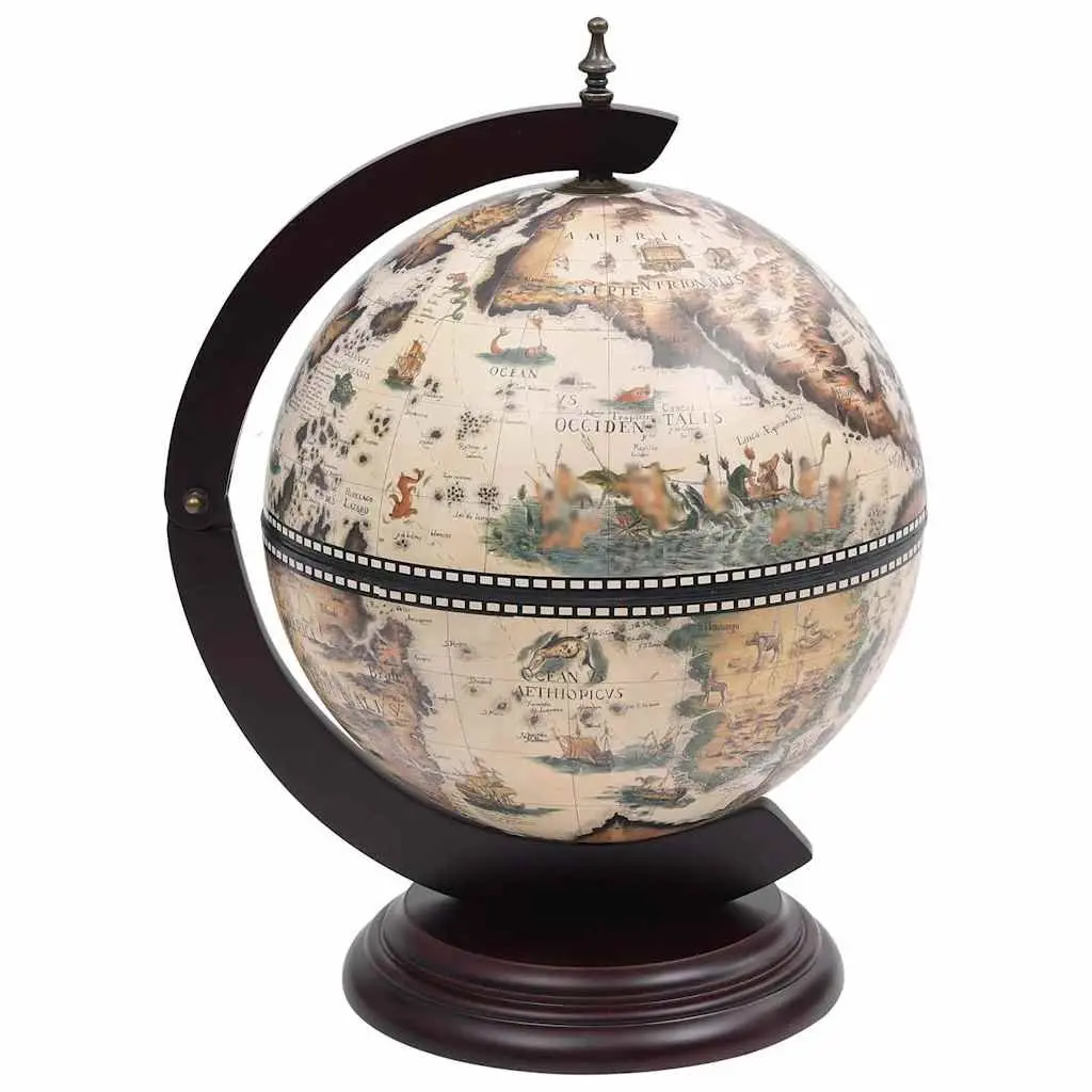 Globe Bar Wine Stand with Rotating Storage
