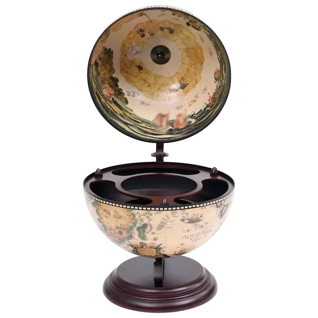 Globe Bar Wine Stand with Rotating Storage