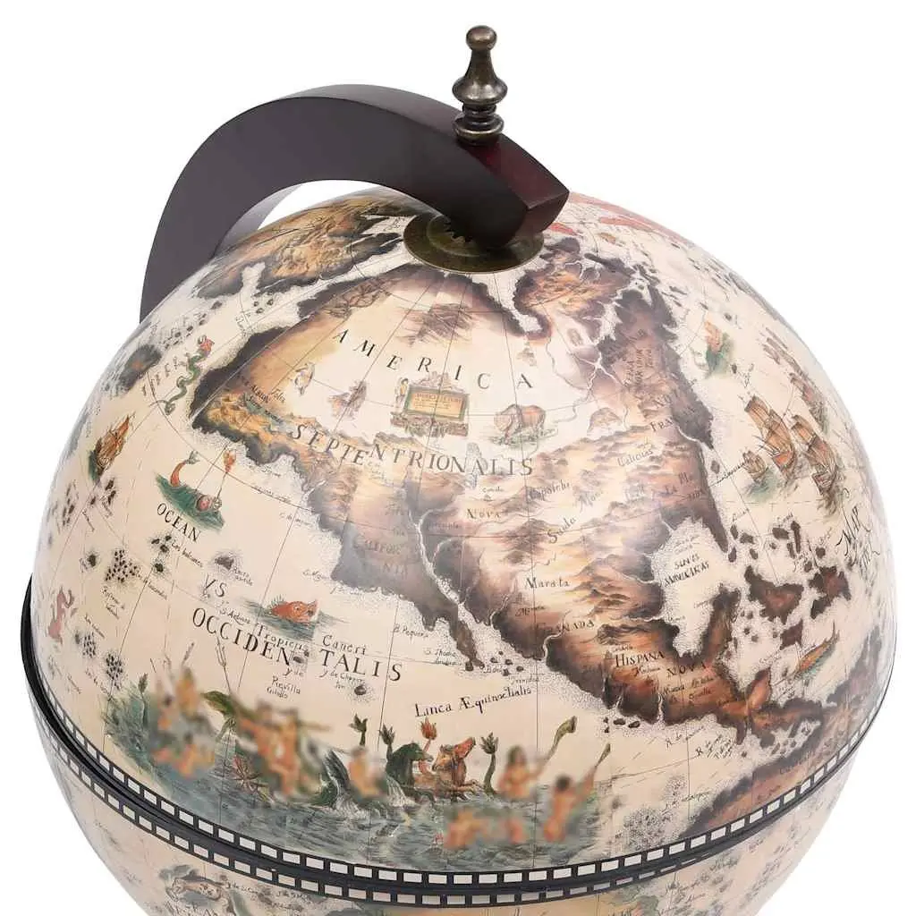 Globe Bar Wine Stand with Rotating Storage
