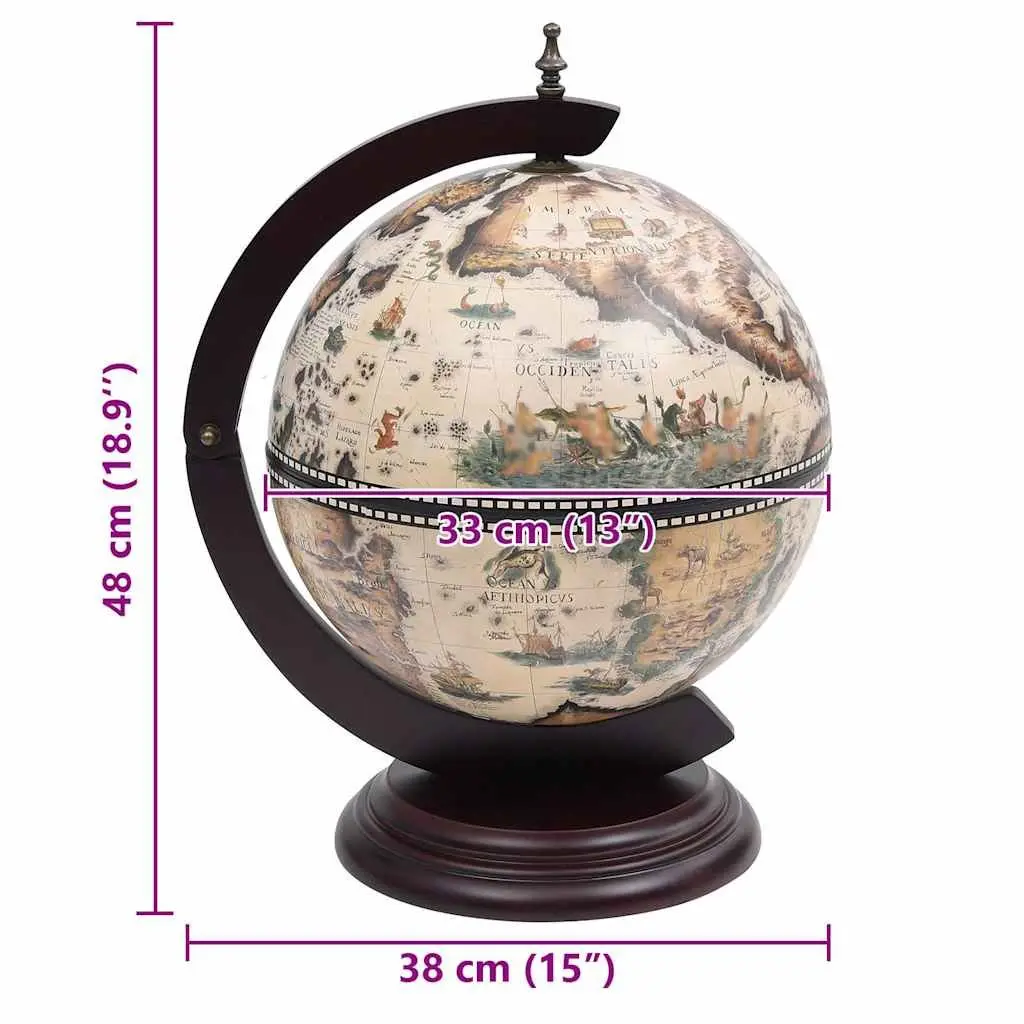 Globe Bar Wine Stand with Rotating Storage