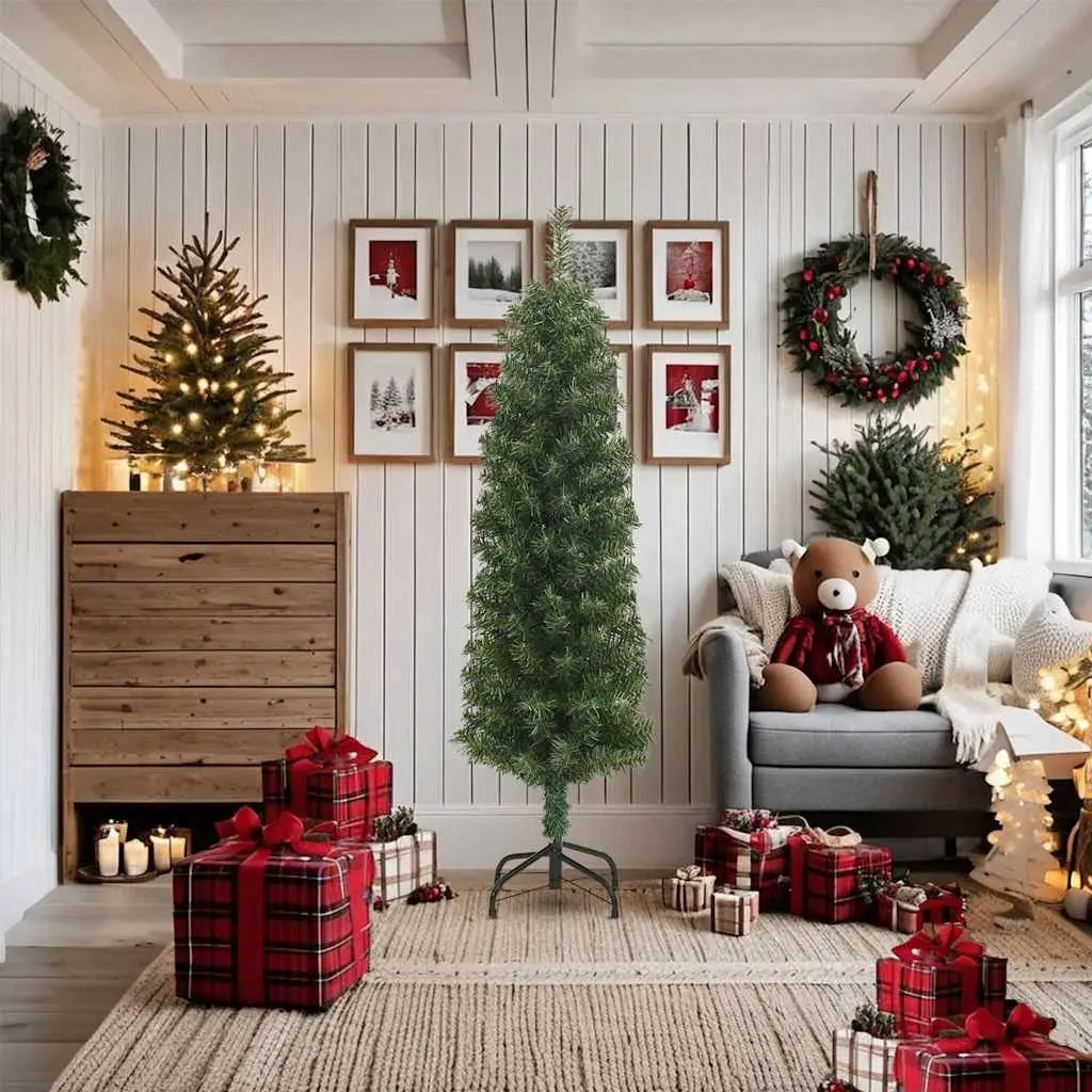 180cm Slim Green Artificial Christmas Tree