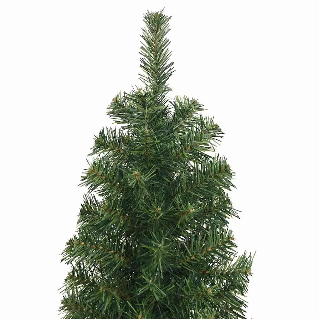 Artificial Christmas Tree 210cm Slim Green with Steel Base