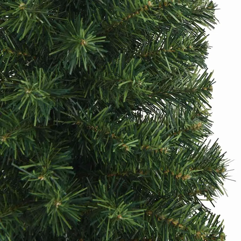 Artificial Christmas Tree 210cm Slim Green with Steel Base
