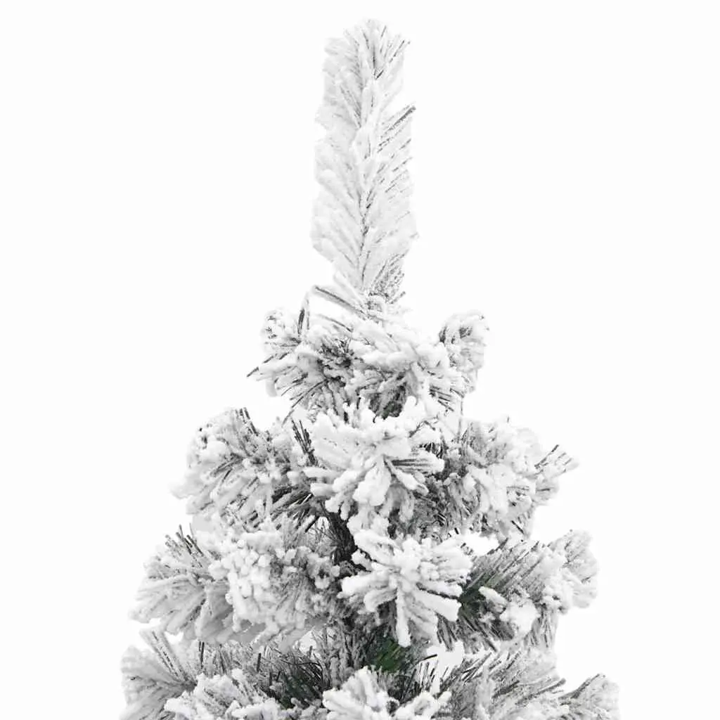 210cm Slim Flocked Christmas Tree