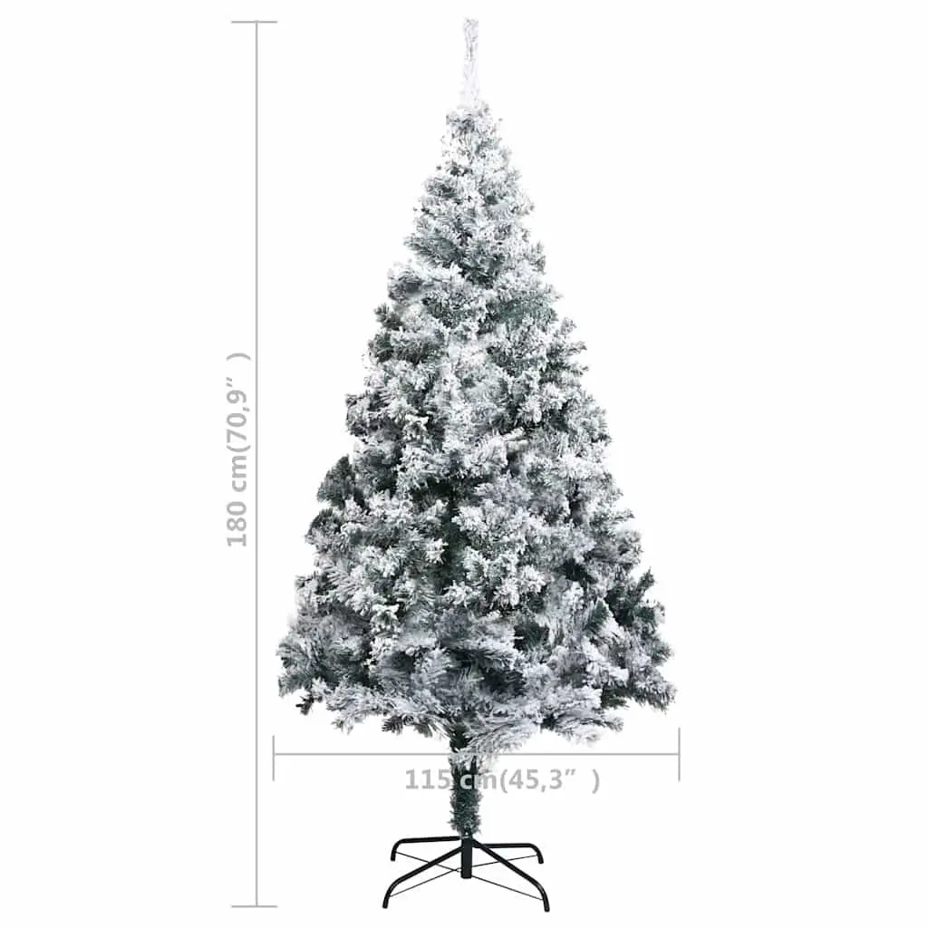 180cm Green Flocked Christmas Tree