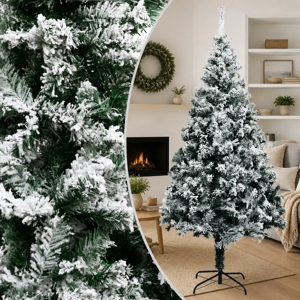 210cm Green PVC Flocked Christmas Tree