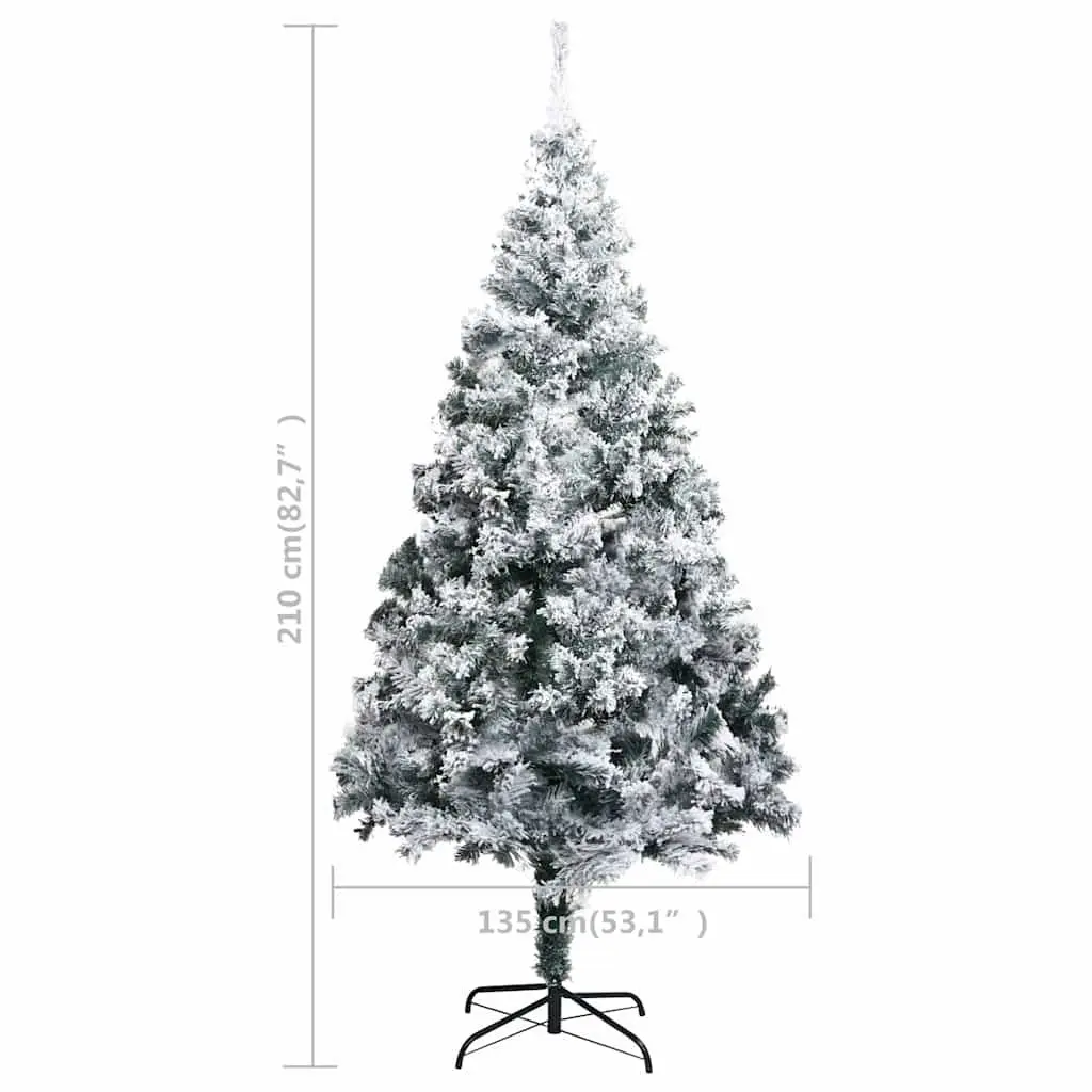 210cm Green PVC Flocked Christmas Tree