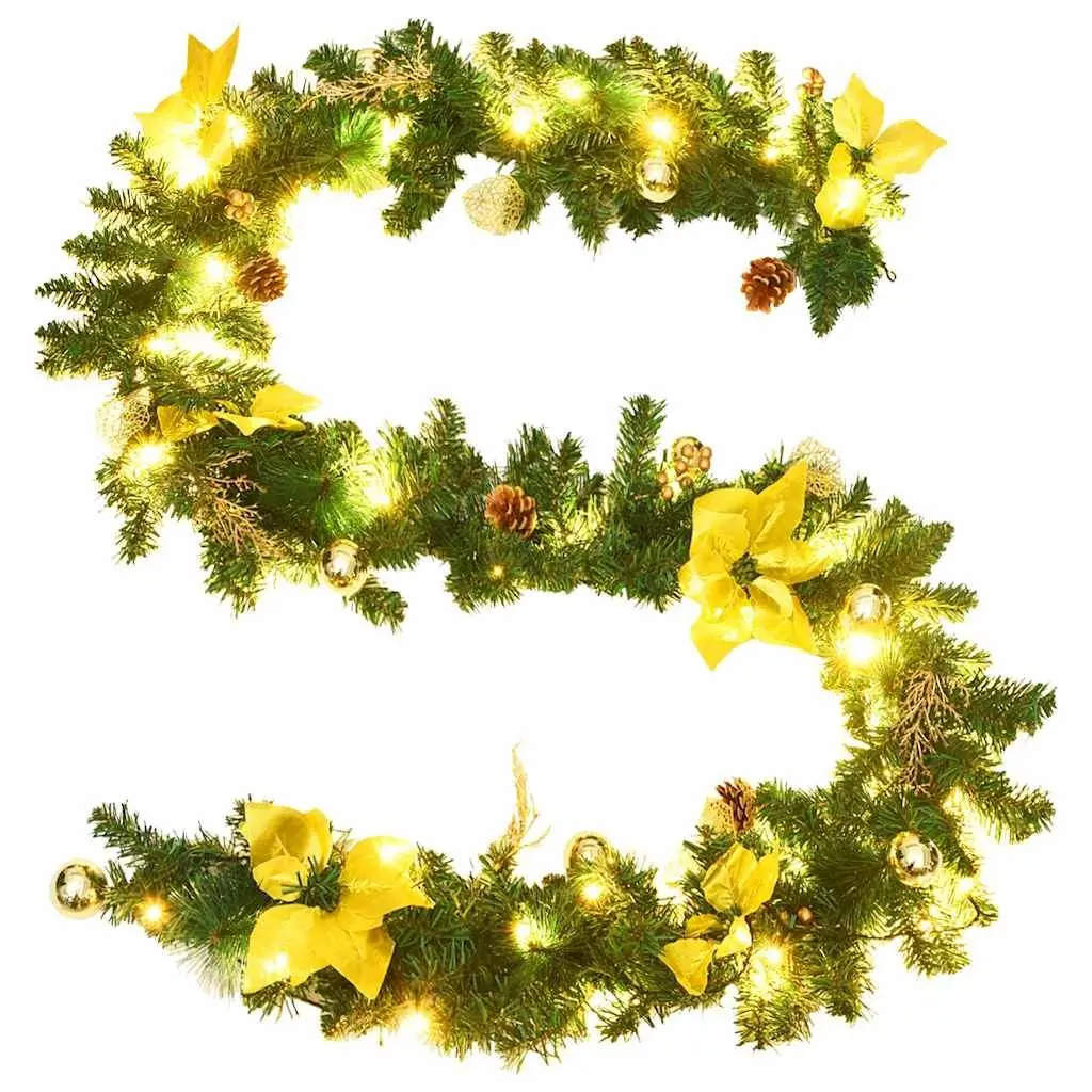 Christmas Garland with LED Lights 2.7m