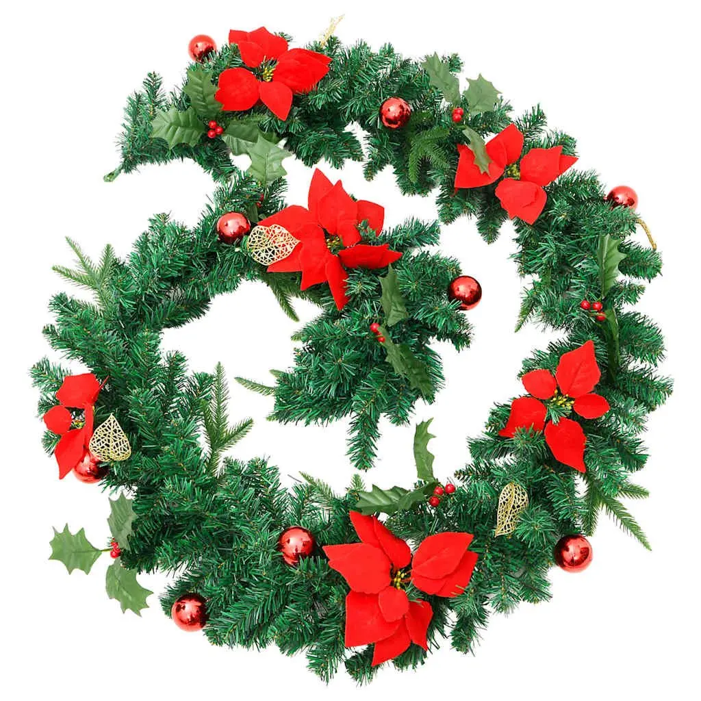 Christmas Garland Indoor Outdoor 2.7m