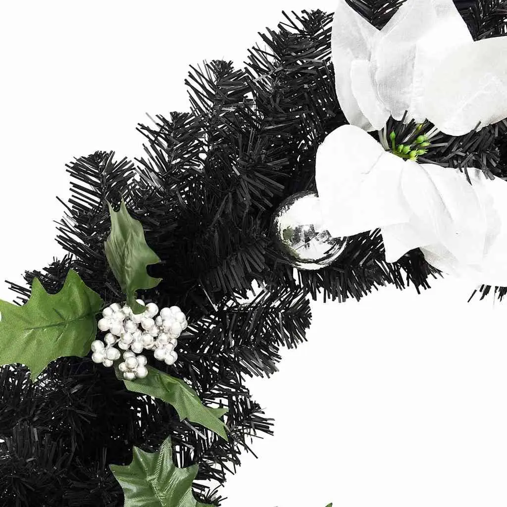 Christmas Garland Indoor Outdoor 2.7m LED Lights Black PVC Holiday Decoration
